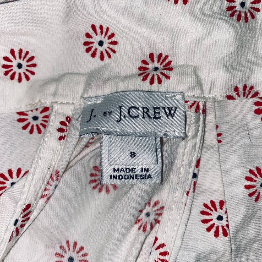 J by J CREW Women’s Floral Halter Tank 100% Cotton Blouse Top Women’s sz 8 - Picture 7 of 11